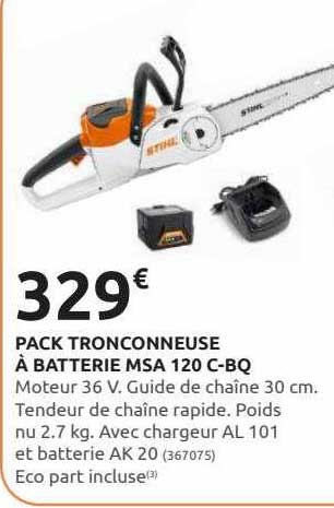 pack tronçonneuse à batterie msa 120 c-bq