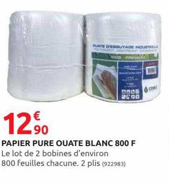 papier pure ouate blanc 800 f
