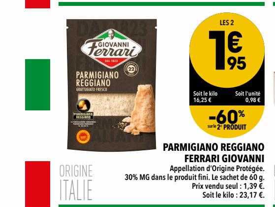 parmigiano reggiano ferrari giovanni -60% sur le 2ème produit