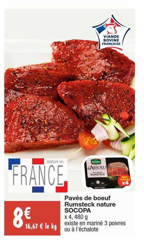 Pavés De Boeuf Rumsteck Nature Socopa