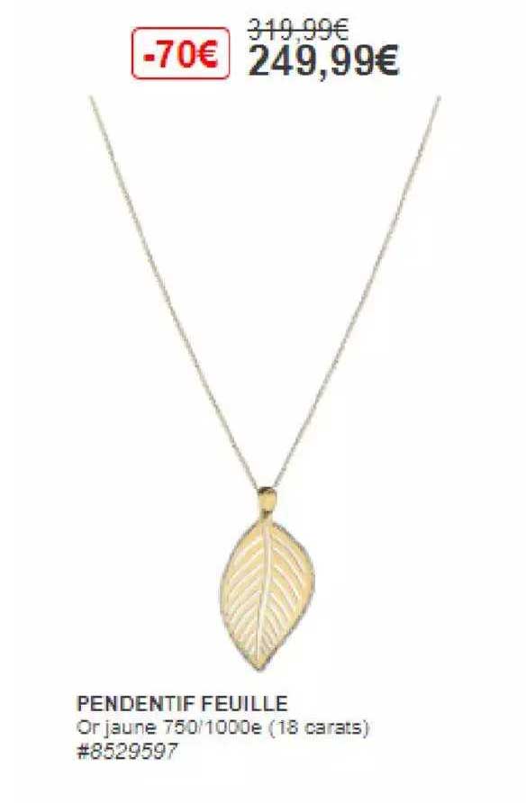 pendentif feuille