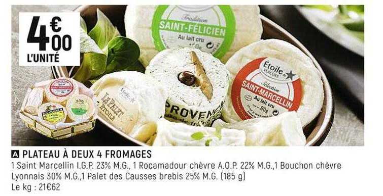 plateau à deux 4 fromages