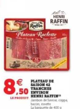 plateau de saison 42 tranches environ henri raffin