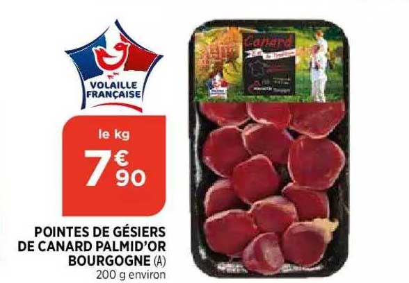 pointes de gésiers de canard palmid'or bourgogne