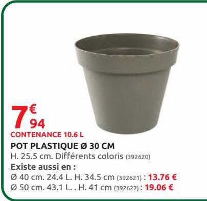 Pot Plastique ø 30 Cm