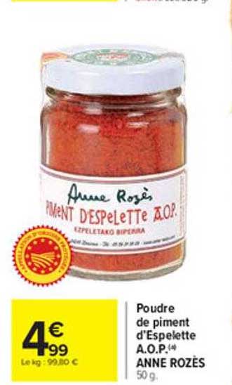 poude de piment d'espelette a.o.p. anne rozès