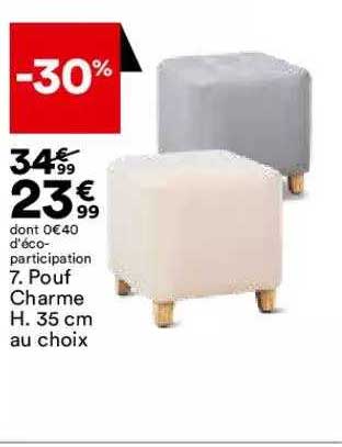pouf charme h. 35 cm