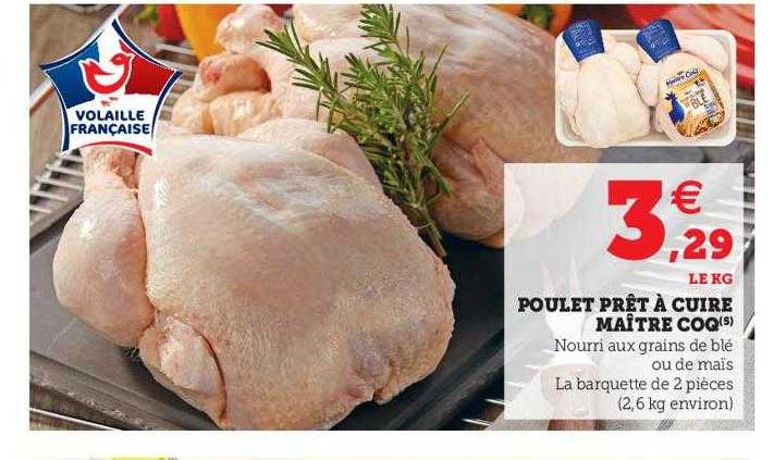 poulet prêt à cuire maître coq
