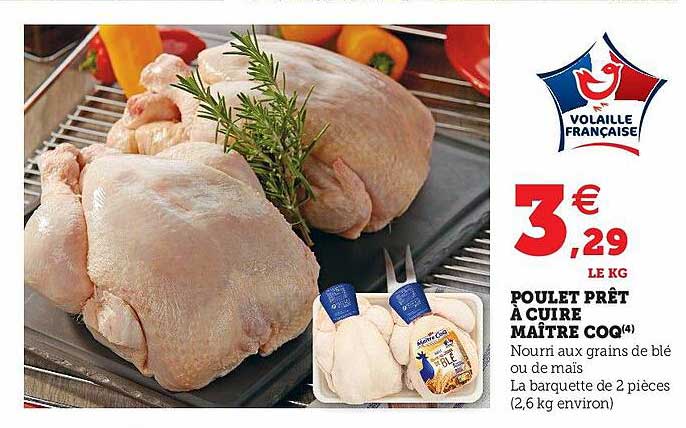 poulet prêt à cuire maître coq