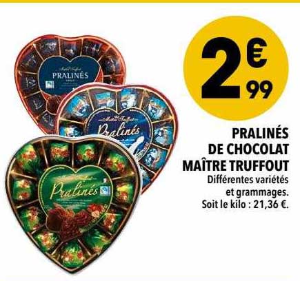 pralinés de chocolat maître truffout