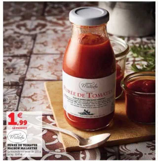 purée de tomates maison malartre