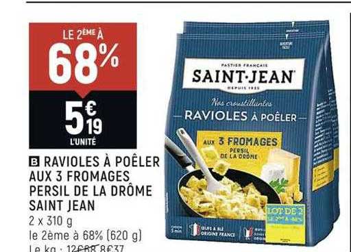 ravioles à pêler aux 3 fromages persil de la drôme saint jean