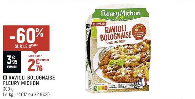 ravioli bolognaise fleury michon
