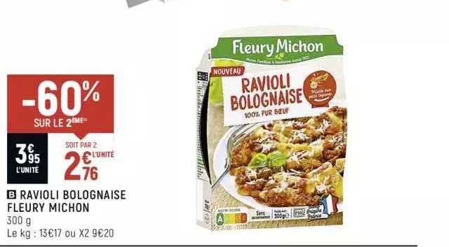 ravioli bolognaise fleury michon