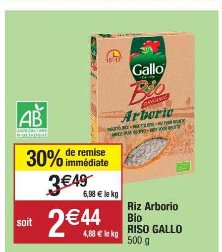 riz arborio bio riso gallo