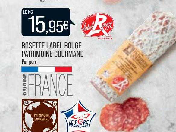 Rosette Label Rouge Patrimoine Gourmand