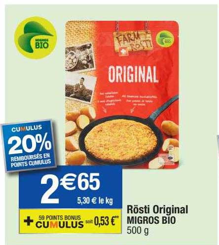 rösti original migros bio
