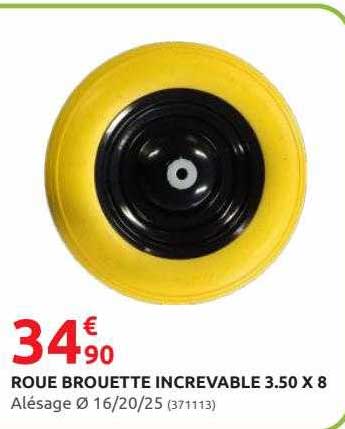 roue brouette increvable 3.50 x 8