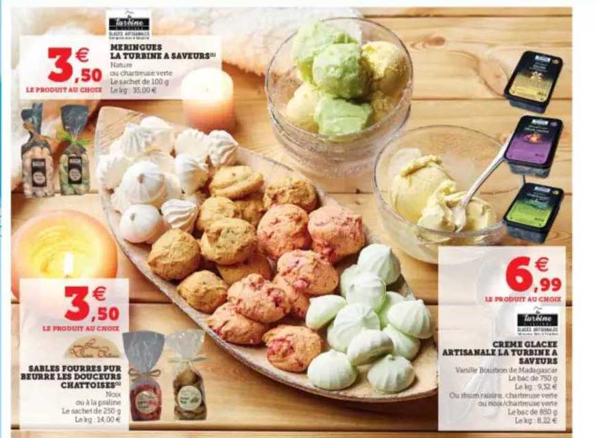 sablés fourrés pur beurre les douceurs chattoises, crème glacée artisanale la turbine à saveurs