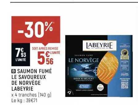 Saumon Fumé Le Savoureux De Norvège Labeyrie