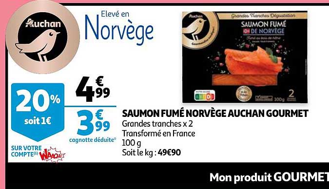 Saumon Fumé Norvège Auchan Gourmet