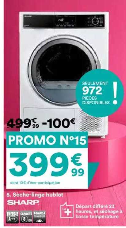 sèche-linge hublot sharp