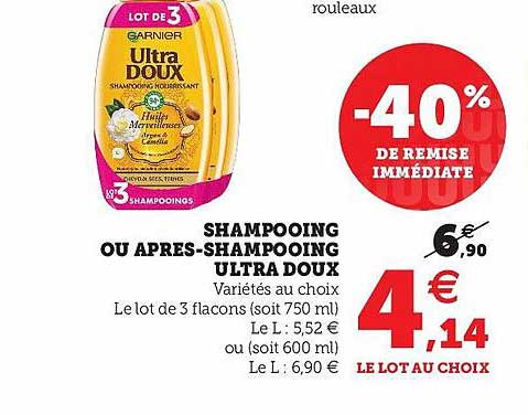 shampooing ou après-shampooing ultra doux