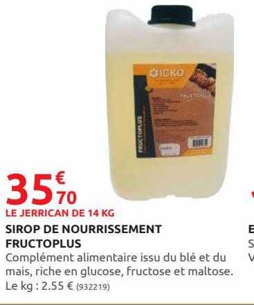 sirop de nourrissement fructoplus