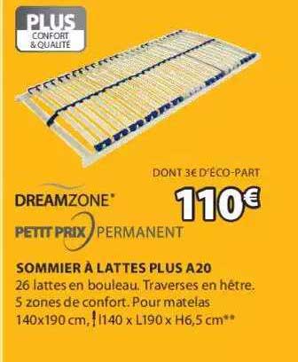 sommier à lattes plus a20