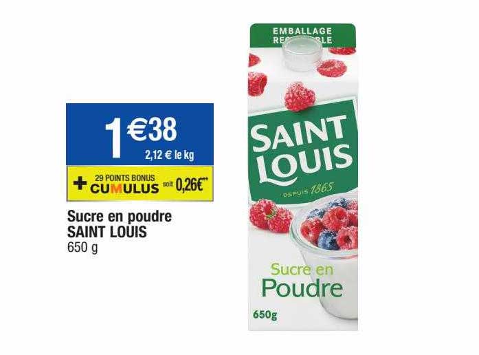 sucre en poudre saint louis