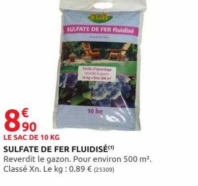 sulfate de fer fluidisé
