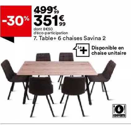 Table + 6 Chaises Savina 2