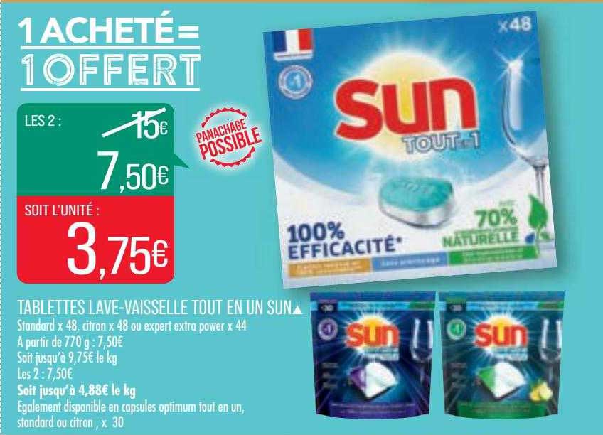 Tablettes Lave-vaisselle Tout En Un Sun