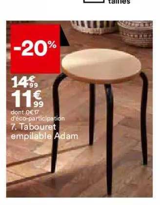 Tabouret Empilable Adam