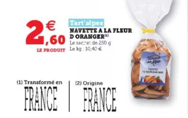 Tart'alpes Navette à La Fleur D'oranger