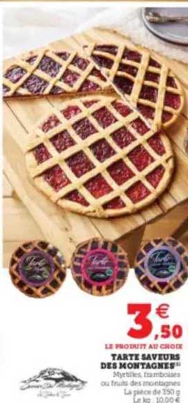 tarte saveurs des montagnes