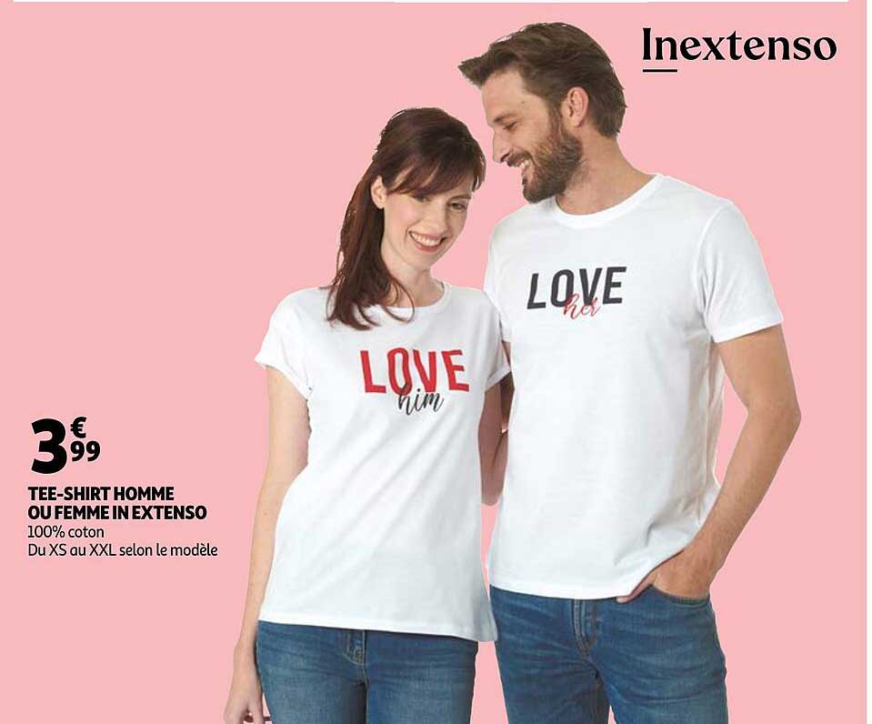 tee-shirt homme ou femme in extenso