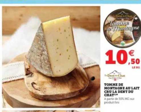 Tomme De Montagne Au Lait Cru La Dent Du Chat