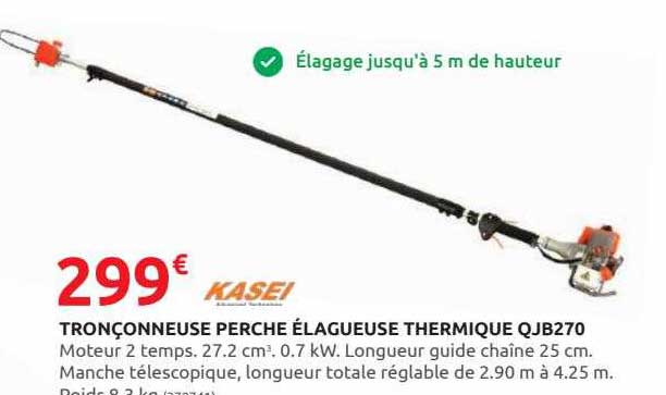 tronçonneuse perche élagueuse thermique qjb270 kasei