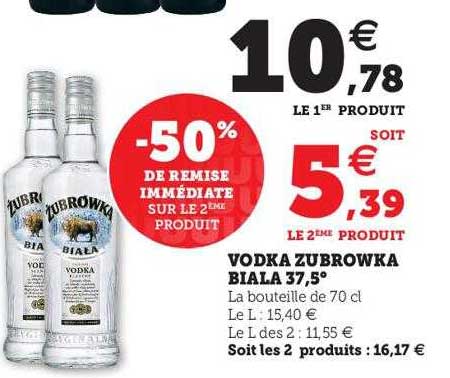 Vodka Zubrowka Biala 37,5°