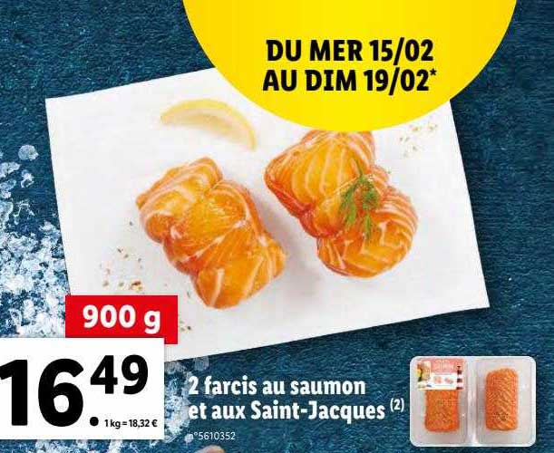 2 farcis au saumon et aux saint-jacques