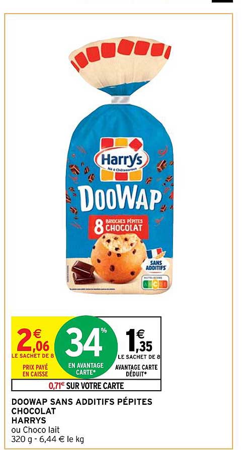 Doowap Sans Additifs Pépites Chocolat Harrys