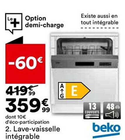 lave-vaisselle intégrable beko