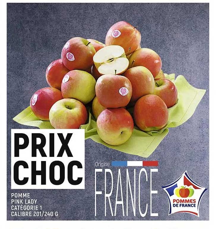 Pomme Pink Lady Catégorie 1 Calibre 201-240 G