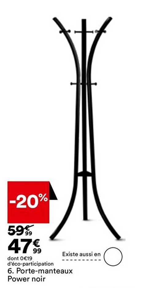 Porte-manteaux Power Noir