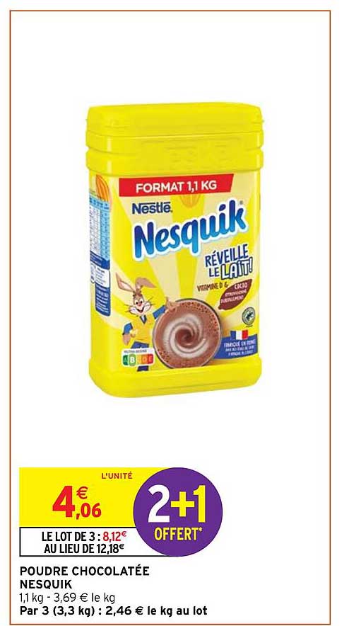 poudre chocolatée nesquik