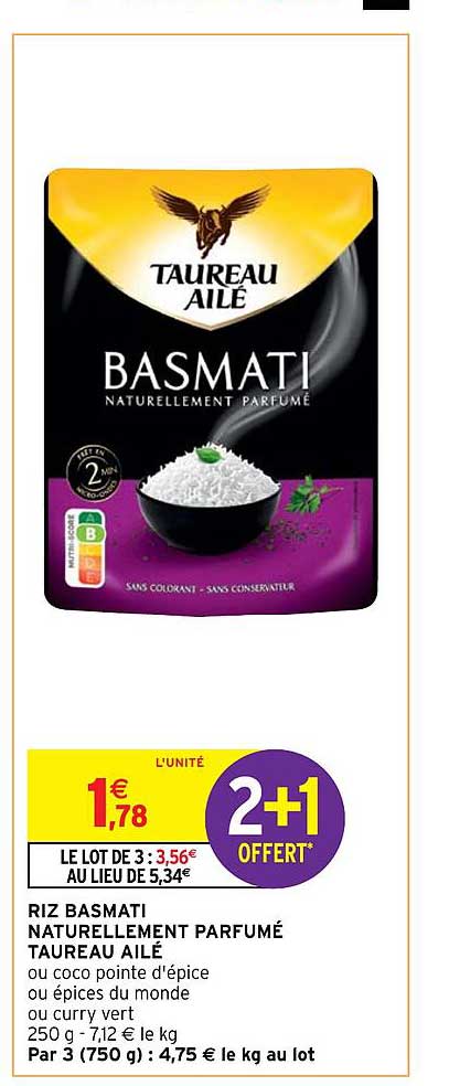 riz basmati naturellement parfumé taureau ailé