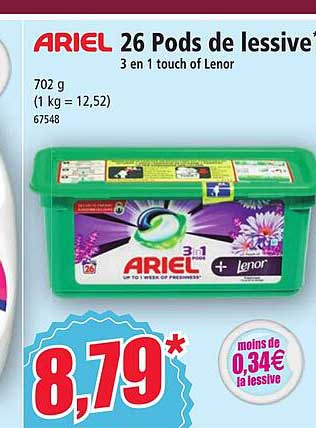 26 Pods De Lessive Ariel