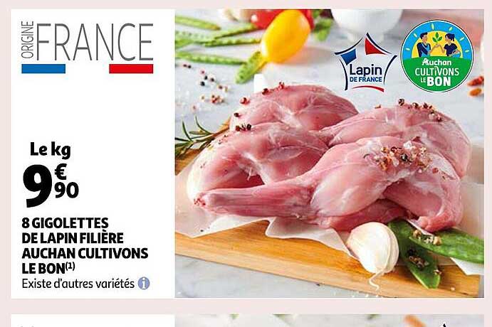 8 gigolettes de lapin filière auchan cultivons le bon