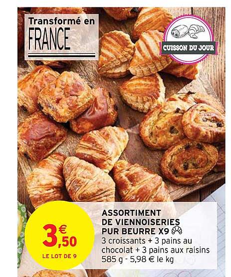 Assortiment De Viennoiseries Pur Beurre X9